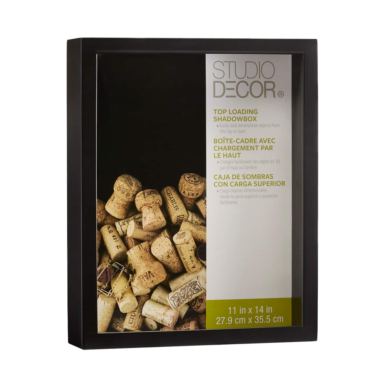 11" x 14" Black Top-Loading Shadow Box by Studio Décor®